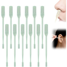 (Green, 12 PCS) Tagliacapelli naso 2-in-1 2025, rotante 360 con leva orecchie