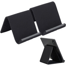 (Black 2pcs, -) Support téléphone pliable silicone, antidérapant angle