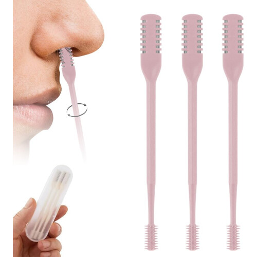 (Pink, 3 PCS) Κόφτης μύτης 2 σε 1 360 (ίδιο) - Με αφαιρέτη αυτιών