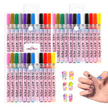 (3 Sets, -) 2025 12 Farben Nagelkunst Stifte Set, Marker für Gel Nägel DIY