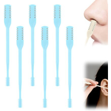 (Blue, 6 PCS) Tagliacapelli naso 2-in-1 2025, rotante 360 con leva orecchie