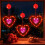 (Pink Heart, -) Φώτα παραθύρου 30 LED κόκκινη καρδιά, USB/μπαταρία - Ημέρα Αγίου Βαλεντίνου 1