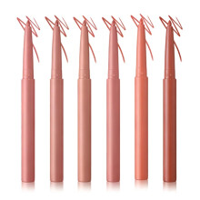 (6 Colors #A, -) 2026 matte samtige Lippenkonturenstift Set, 6 Farben glatter Lippencil Set