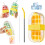 (Yellow, -) 2026 2-in-1 Eiswürfel Flasche mit Strohhalm, tragbare eingebaute Eisform Becher 1