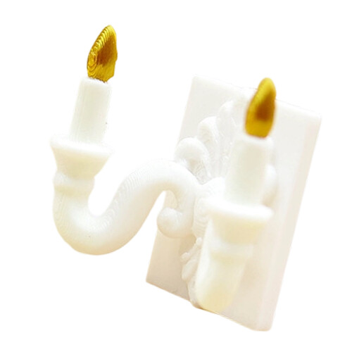 Plastic Mini Poppenhuizen Wandlamp Realistisch-wit goud