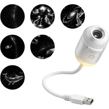 (6 Slides, -) 2-in-1 Mini USB Galaxy Star Projector Night Light, 24 Slides for Bedroom Decor