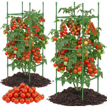 (2 Cages, -) 165 cm roestbestendige tomatenkooien – stapelbare plantensteun toren