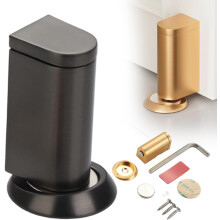 (Gray, -) Upgrade magnetischer Türstopper unten, bohrfreier Innentürkeil