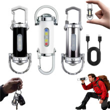 (Set*3pcs, -) Orvyla 1200lm super helle Mini Schlüsselanhänger Taschenlampe, wiederaufladbar