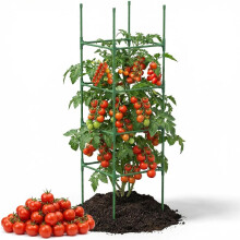 (1 Cages, -) 165 cm roestbestendige tomatenkooien – stapelbare plantensteun toren