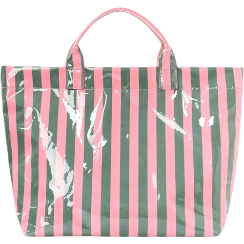 (F, -) Τσάντα tote PVC για γυναίκες, λωρίδες - Μοντέρνα & ανθεκτική