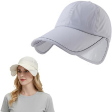 (Gray, -) 2026 dames brede rand zonnebrand baseball pet – lichtgewicht UV-bescherming cap