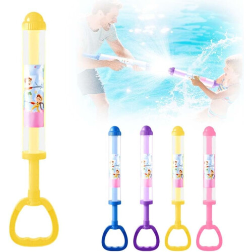 (Yellow, -) Lot 4 pistolets eau feu d'artifice, accessoire plage piscine