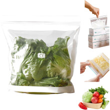 (Large 15 pcs, -) Wiederverwendbare lebensmittelechte Frischhaltebeutel, Slider Stand Up Beutel