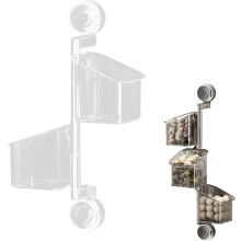 (White 2 layers, -) Zuignap roterende keukenorganizer – boorvrije kruidenplank