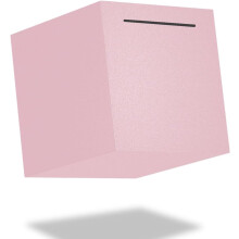(Pink, 7.5-in) Cofre de Aço Inoxidável para Adultos, Quebra para Abrir, Formato Cubo