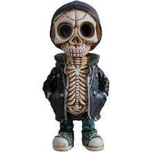 (B, -) 4 Estilos de Gnomo Esqueleto Fofo 14cm para Decoração de Halloween