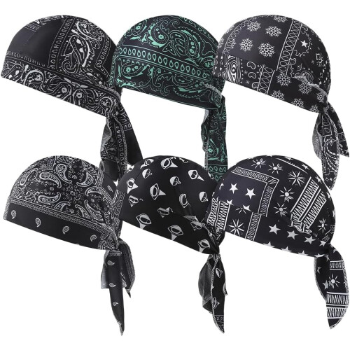 (B 6pcs, -) Σετ σκούφου & κασκόλ ψύξης, μοτίβο paisley - Αξεσουάρ μοτοσικλέτας