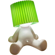 (Green, -) Lampada da tavolo "Shy Boy", ricaricabile, notturna con personalità divertente - decor scrivania