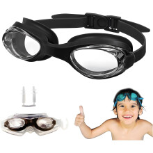 (Black, -) Anti-Beschlag Schwimmbrille, UV-Schutz Weitwinkel für Erwachsene & Jugendliche