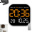 (Orange, -) Relógio Digital Multifuncional LED, Alarme com Data e Temperatura 1