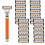 (24 Refills + 1 Handle, -) 24/48 Lâminas de Barbear com Cabo, 6 Navalhas para Rosto e Cabeça 1
