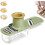 (Green, -) Mini coupe-ail 3 en 1, mandoline avec récipient 1