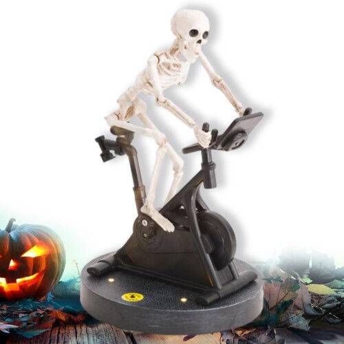 (1pc, -) Squelette vélo d'exercice animatronique 2024, Halloween