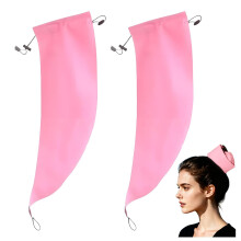 (2PCS, -) Wasserdichte Pferdeschwanz Haarhülle, Root Refresh Duschhaube für lange Haare