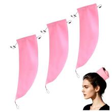 (3PCS, -) Wasserdichte Pferdeschwanz Haarhülle, Root Refresh Duschhaube für lange Haare