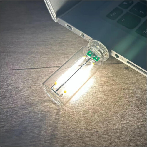 (White, -) Luce LED interna auto USB, lampada notturna retro plug-in