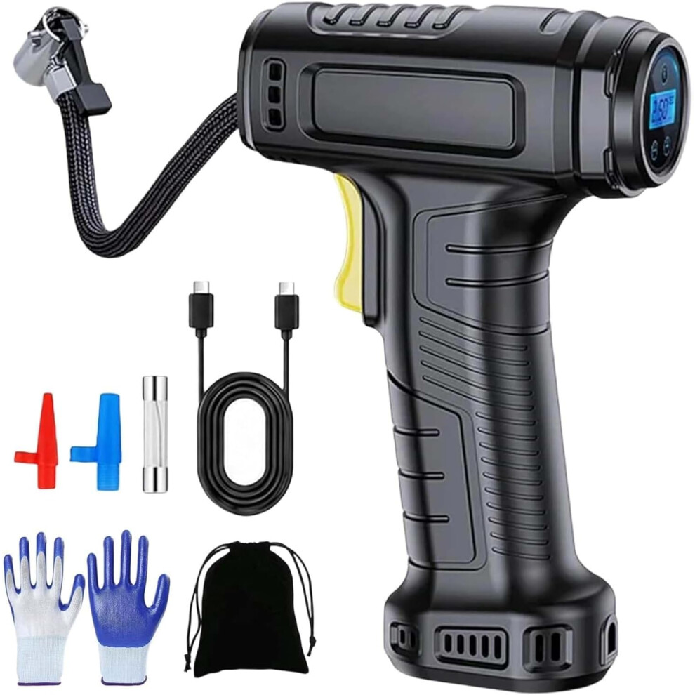 (1Set, -) Portable Cordless Air Compressor With Digital Display, 160Psi Tire Inflator For Car Bike 5437706835875