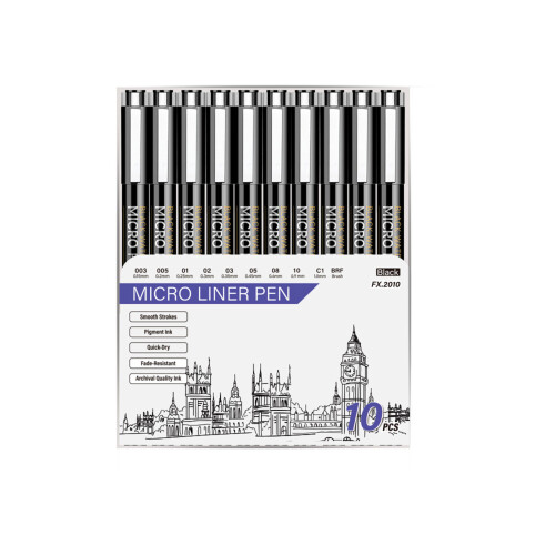 Stylos techniques avec corps en ABS et flux d'encre fluides pour