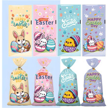 (BB, -) Easter Candy Packaging Bags, Clear Cellophane Goodie Bags for Treats
