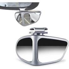 (Silver-Right, -) Rétroviseur angle mort double lentille 360, grand angle pour voiture