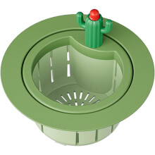 (Green Widened Gasket, -) Kaktus Spülsieb, Druck zum Entleeren, für Küchenabfälle