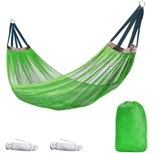 (Green, -) Αιώρα κατασκήνωσης 260x130cm, φορητή, αντέχει 550 λίβρες