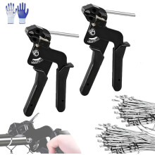 (2sets, -) Tensador bridas acero inoxidable con bridas metálicas, kit para cercas