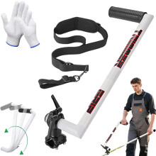 (White, -) Ergonomisk Handhållen Grästrimmerhandtag med Axelrem - Lättviktsaluminium för Gräsmatta