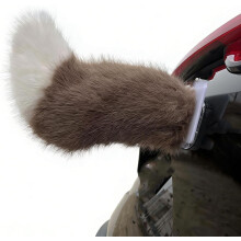 (#J, -) Ferngesteuerter elektrischer Auto-Schwanz, plüsch wedelnde Tierdeko für Kofferraum