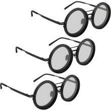 (3 Pcs, -) Lunettes solaires ajustables 1-9 teintes, rondes polarisées