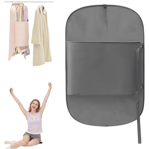 (Grey, -) Bolsas compresión colgar vacío, ahorra espacio ropa