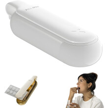 (Gray, -) 2 in 1 Portable Pill Extractor & Organizer, Weekly Pill Box