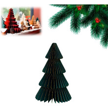 (Green(20cm,45g), -) Árvore de Natal de Papel em Favos de Mel, Centro de Mesa