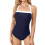 Maillots de bain confortables, conception-Bleu marine et blanc L 1