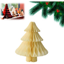(Yellow(30cm,121g), -) Árvore de Natal de Papel em Favos de Mel, Centro de Mesa