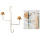 (White, -) 360 Rotatable Hat Hanger Organiser, Wall Mounted Display Rack 1