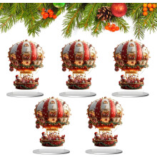 (#02-5pcs, -) στολίδια αερόστατου Santa 2D - Acrylic Christmas