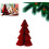(Red(20cm,45g), -) Χριστουγεννιάτικο δέντρο από χαρτί 3D, κεντρική διακόσμηση - Honeycomb 1