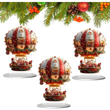 (#02-3pcs, -) στολίδια αερόστατου Santa 2D - Acrylic Christmas